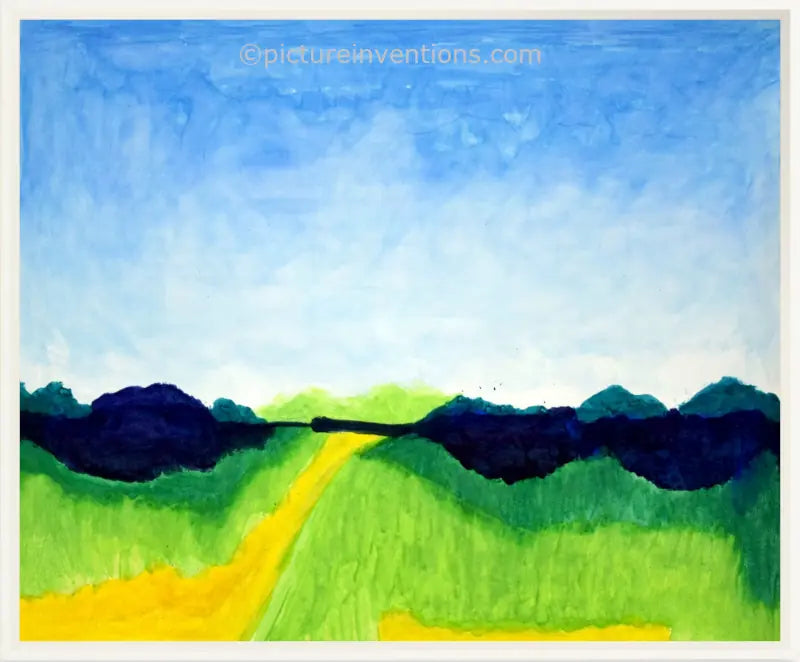 Framed Canvas Print Green Light 10221