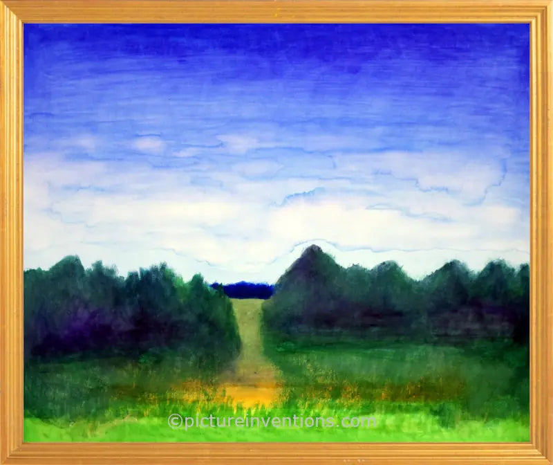 Framed Paper Print Blue Mountain 10060