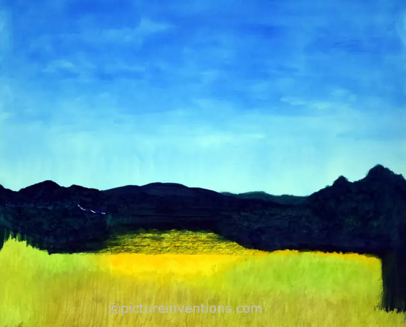 Framed Canvas Print Orange Field 10219