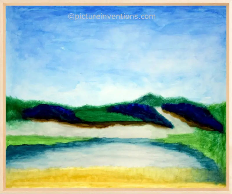 Framed Canvas Print Blues 10153