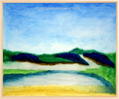 Framed Canvas Print Blues 10153