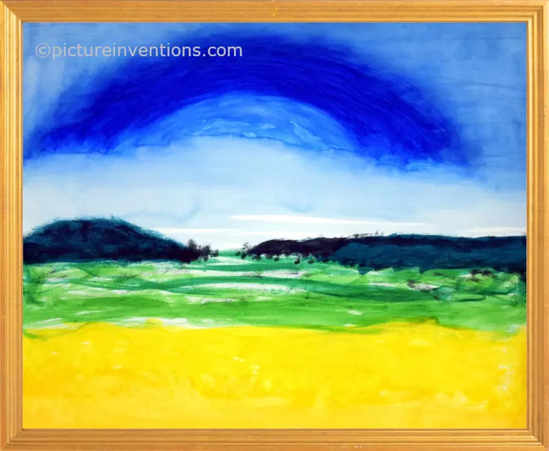 Framed Paper Print Blue Arc 10102