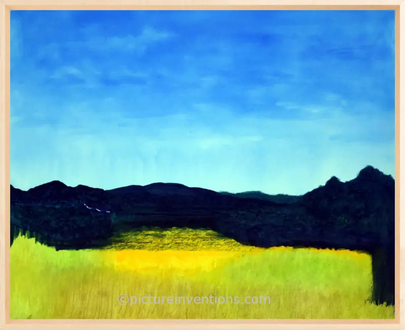 Framed Canvas Print Orange Field 10219